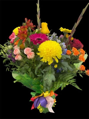 Premium Vase arrangement with mixed flowers